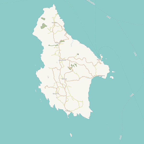 Kythera island map